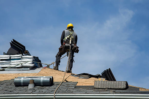 Professional Gutter Installation technician working in Utica, PA